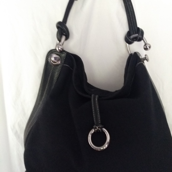 Small BCBG canvas tote. Base 13” x 5” - Picture 4 of 6